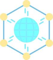 Netzwerk eben Licht Symbol vektor