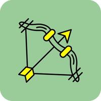 Bogenschütze gefüllt Gelb Symbol vektor