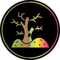 Baum Glyphe fällig Farbe Symbol vektor