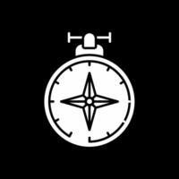 Kompass-Glyphe invertiertes Symbol vektor