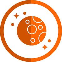 Mond Glyphe Orange Kreis Symbol vektor