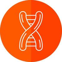DNA Linie rot Kreis Symbol vektor