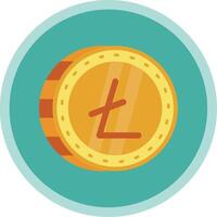 Litecoin eben multi Kreis Symbol vektor