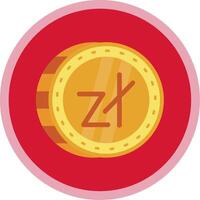 zloty platt mång cirkel ikon vektor