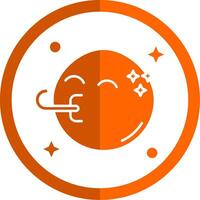 congratulation glyf orange cirkel ikon vektor