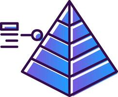 Pyramide Gradient gefüllt Symbol vektor