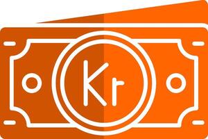 Krone Glyphe Orange Kreis Symbol vektor