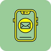 Email gefüllt Gelb Symbol vektor