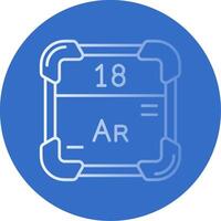 Argon Gradient Linie Kreis Symbol vektor