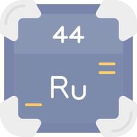 rutenium platt ljus ikon vektor