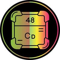 Cadmium Glyphe fällig Farbe Symbol vektor
