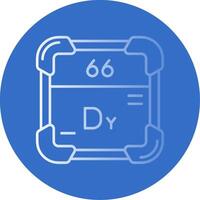 dysprosium lutning linje cirkel ikon vektor