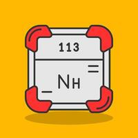 Nihonium gefüllt Schatten Symbol vektor