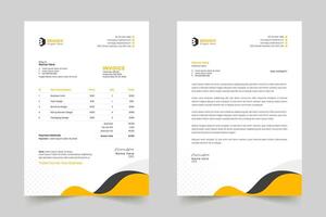professionell faktura och brev design för de företags- kontor. brevpapper, faktura design illustration. enkel och kreativ modern företags- rena design. vektor