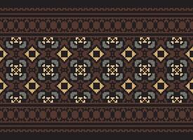 gestrickt ethnisch Muster, Vektor Kreuz Stich orientalisch Hintergrund, Stickerei retro Jacquard Stil, lila Muster Platz einheimisch, Design zum Textil, Stoff, Teppich, Teppich, Fasern