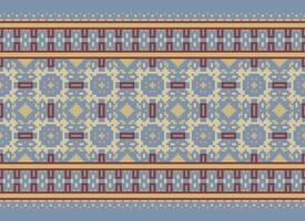 stickat etnisk mönster, vektor korsa sy orientalisk bakgrund, broderi retro jacquard stil, lila mönster fyrkant inföding, design för textil, tyg, matta, matta, fibrer