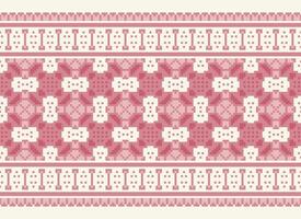 geometrisch ethnisch Muster. Pixel Muster. Design zum Kleidung, Stoff, Hintergrund, Hintergrund, Verpackung, Batik. Strickwaren, Stickerei Stil. aztekisch geometrisch Kunst Ornament drucken. Vektor Illustration.