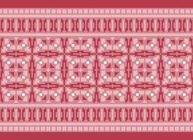 geometrisch ethnisch Muster. Pixel Muster. Design zum Kleidung, Stoff, Hintergrund, Hintergrund, Verpackung, Batik. Strickwaren, Stickerei Stil. aztekisch geometrisch Kunst Ornament drucken. Vektor Illustration.