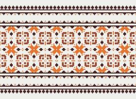 korsa sy traditionell etnisk mönster paisley blomma ikat bakgrund abstrakt aztec afrikansk indonesiska indisk sömlös mönster för tyg skriva ut trasa klänning matta gardiner och sarong vektor