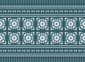 Kreuz Stich traditionell ethnisch Muster Paisley Blume Ikat Hintergrund abstrakt aztekisch afrikanisch indonesisch indisch nahtlos Muster zum Stoff drucken Stoff Kleid Teppich Vorhänge und Sarong vektor