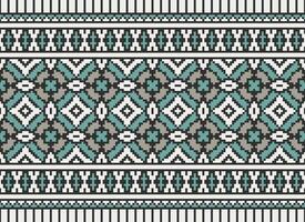 Kreuz Stich traditionell ethnisch Muster Paisley Blume Ikat Hintergrund abstrakt aztekisch afrikanisch indonesisch indisch nahtlos Muster zum Stoff drucken Stoff Kleid Teppich Vorhänge und Sarong vektor