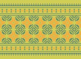 Kreuz Stich traditionell ethnisch Muster Paisley Blume Ikat Hintergrund abstrakt aztekisch afrikanisch indonesisch indisch nahtlos Muster zum Stoff drucken Stoff Kleid Teppich Vorhänge und Sarong vektor