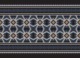 schön Blumen- Kreuz Stich Muster.geometrisch ethnisch orientalisch Muster traditionell Hintergrund.aztec Stil abstrakt Vektor illustration.design zum textur, stoff, kleidung, verpackung, dekoration, teppich.