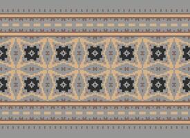 schön Blumen- Kreuz Stich Muster.geometrisch ethnisch orientalisch Muster traditionell Hintergrund.aztec Stil abstrakt Vektor illustration.design zum textur, stoff, kleidung, verpackung, dekoration, teppich.