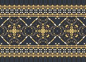 pixel årgångar korsa sy traditionell etnisk mönster paisley blomma ikat bakgrund abstrakt aztec afrikansk indonesiska indisk sömlös mönster för tyg skriva ut trasa klänning matta gardiner och sarong vektor