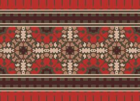 pixel årgångar korsa sy traditionell etnisk mönster paisley blomma ikat bakgrund abstrakt aztec afrikansk indonesiska indisk sömlös mönster för tyg skriva ut trasa klänning matta gardiner och sarong vektor