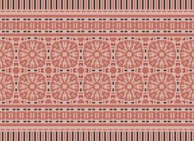 pixel korsa sy traditionell etnisk mönster paisley blomma ikat bakgrund abstrakt aztec afrikansk indonesiska indisk sömlös mönster för tyg skriva ut trasa klänning matta gardiner och sarong vektor