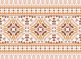 pixel korsa sy broderi. etnisk mönster. inföding stil. traditionell design för textur, textil, tyg, Kläder, stickat, skriva ut. geometrisk pixel horisontell sömlös vektor. vektor