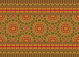 årgångar korsa sy traditionell etnisk mönster paisley blomma ikat bakgrund abstrakt aztec afrikansk indonesiska indisk sömlös mönster för tyg skriva ut trasa klänning matta gardiner och sarong vektor