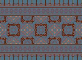 pixel årgångar korsa sy traditionell etnisk mönster paisley blomma ikat bakgrund abstrakt aztec afrikansk indonesiska indisk sömlös mönster för tyg skriva ut trasa klänning matta gardiner och sarong vektor