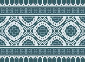 pixel årgångar korsa sy traditionell etnisk mönster paisley blomma ikat bakgrund abstrakt aztec afrikansk indonesiska indisk sömlös mönster för tyg skriva ut trasa klänning matta gardiner och sarong vektor