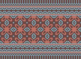 pixel årgångar korsa sy traditionell etnisk mönster paisley blomma ikat bakgrund abstrakt aztec afrikansk indonesiska indisk sömlös mönster för tyg skriva ut trasa klänning matta gardiner och sarong vektor