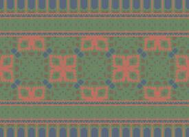 pixel årgångar korsa sy traditionell etnisk mönster paisley blomma ikat bakgrund abstrakt aztec afrikansk indonesiska indisk sömlös mönster för tyg skriva ut trasa klänning matta gardiner och sarong vektor