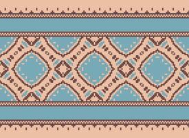 pixel årgångar korsa sy traditionell etnisk mönster paisley blomma ikat bakgrund abstrakt aztec afrikansk indonesiska indisk sömlös mönster för tyg skriva ut trasa klänning matta gardiner och sarong vektor