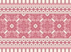 pixel årgångar korsa sy traditionell etnisk mönster paisley blomma ikat bakgrund abstrakt aztec afrikansk indonesiska indisk sömlös mönster för tyg skriva ut trasa klänning matta gardiner och sarong vektor