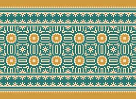 schön Pixel Muster traditionell Volk Stil, geometrisch ethnisch nahtlos Muster Vektor Illustration. Design zum Kreuz Stich, Teppich, Hintergrund, Kleidung, texti Stoff, Verpackung, Batik, Stickerei