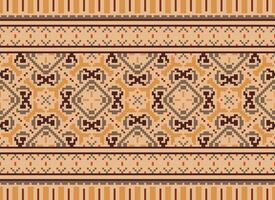 skön pixel mönster traditionell folk stil, geometrisk etnisk sömlös mönster vektor illustration. design för korsa sy, matta, tapet, Kläder, texti tyg, omslag, batik, broderi