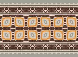 skön pixel mönster traditionell folk stil, geometrisk etnisk sömlös mönster vektor illustration. design för korsa sy, matta, tapet, Kläder, texti tyg, omslag, batik, broderi