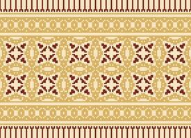 afrikansk korsa sy broderi på bakgrund.geometrisk etnisk orientalisk sömlös mönster traditionell.aztec stil abstrakt vektor illustration.design för textur, tyg, kläder, inslagning, matta.