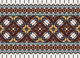 afrikanisch Kreuz Stich Stickerei auf hintergrund.geometrisch ethnisch orientalisch nahtlos Muster traditionell.aztekisch Stil abstrakt Vektor illustration.design zum Textur, Stoff, Kleidung, Verpackung, Teppich.