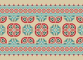 afrikanisch Kreuz Stich Stickerei auf hintergrund.geometrisch ethnisch orientalisch nahtlos Muster traditionell.aztekisch Stil abstrakt Vektor illustration.design zum Textur, Stoff, Kleidung, Verpackung, Teppich.