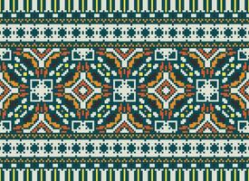 natur årgångar korsa sy traditionell etnisk mönster paisley blomma ikat bakgrund abstrakt aztec afrikansk indonesiska indisk sömlös mönster för tyg skriva ut trasa klänning matta gardiner och sarong vektor