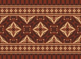 Natur Jahrgänge Kreuz Stich traditionell ethnisch Muster Paisley Blume Ikat Hintergrund abstrakt aztekisch afrikanisch indonesisch indisch nahtlos Muster zum Stoff drucken Stoff Kleid Teppich Vorhänge und Sarong vektor