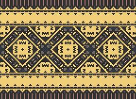 pixel årgångar korsa sy traditionell etnisk mönster paisley blomma ikat bakgrund abstrakt aztec afrikansk indonesiska indisk sömlös mönster för tyg skriva ut trasa klänning matta gardiner och sarong vektor