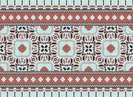 pixel årgångar korsa sy traditionell etnisk mönster paisley blomma ikat bakgrund abstrakt aztec afrikansk indonesiska indisk sömlös mönster för tyg skriva ut trasa klänning matta gardiner och sarong vektor