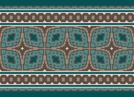 Pixel ethnisch Muster Vektor Hintergrund. nahtlos Muster traditionell, Design zum Hintergrund, Hintergrund, Batik, Stoff, Teppich, Kleidung, Verpackung, und textil.ethnisch Muster Vektor Illustration.